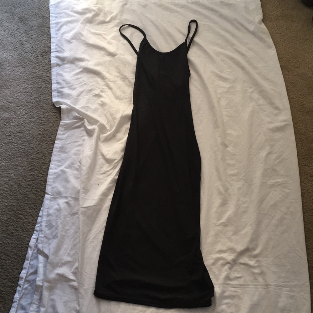 Black slip dress